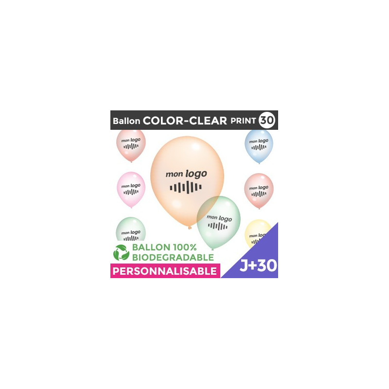 Ballon COLOR-CLEAR30-PRINT J+30