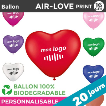 Ballon AIR-LOVE print 16cm | 20 Jours