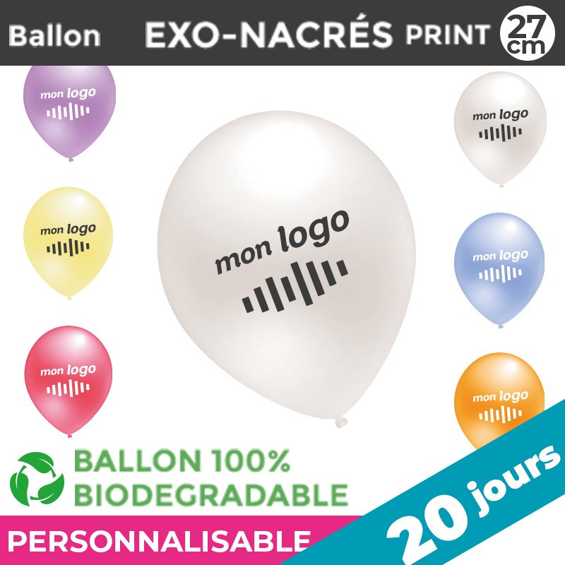 Ballons EXO-NACRES print 27cm | 20 Jours