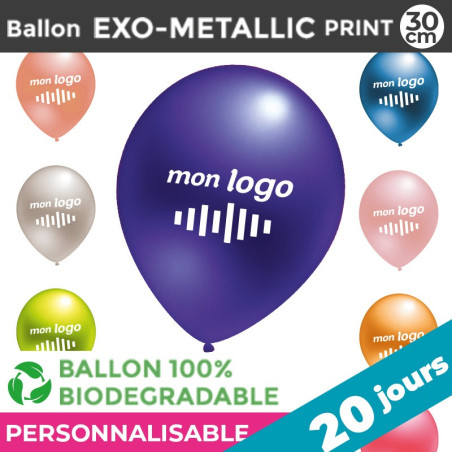 Ballon EXO-METALLIC print 30cm | 20 Jours