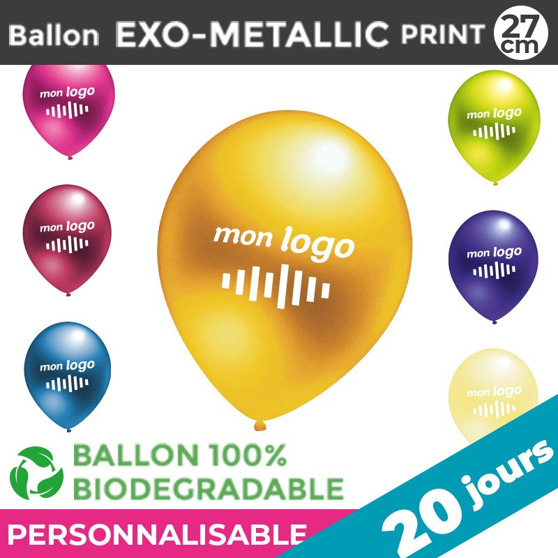Ballon EXO-METALLIC print 27cm | 20 Jours