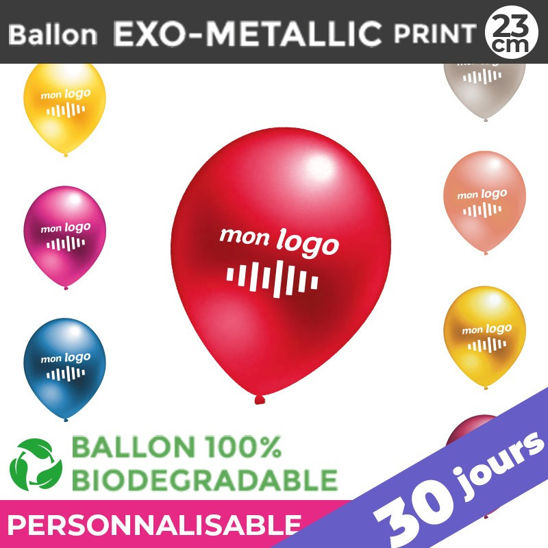 Ballon EXO-METALLIC print 23cm | 30 Jours