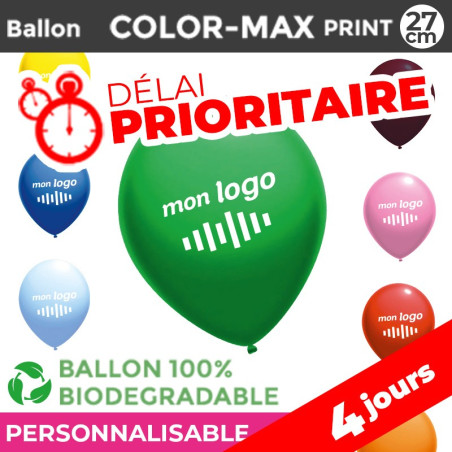 Ballon Personnalisé COLOR-MAX print 27cm | Prioritaire | 4 Jours
