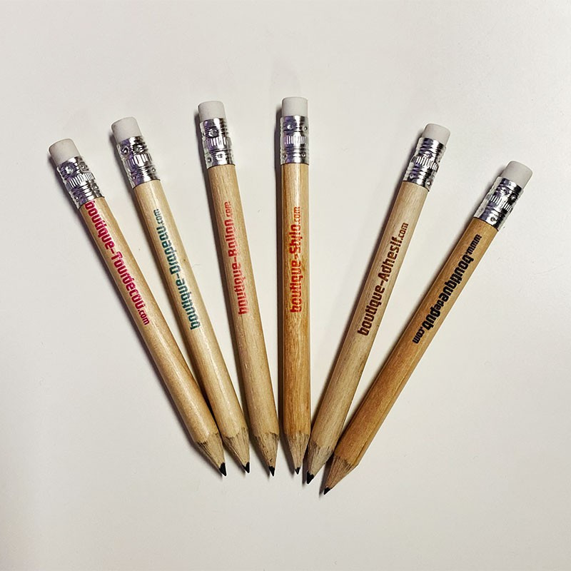 Mini crayon papier avec embout gomme