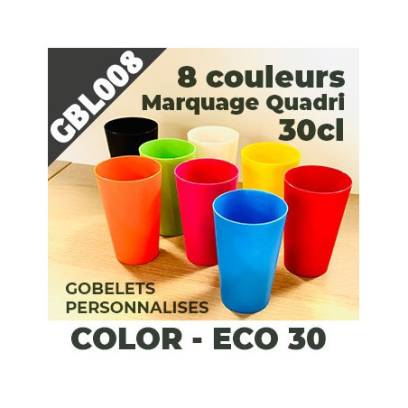 Gobelet COLOR ECO 30 - QUADRI