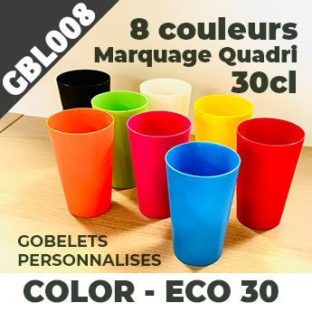Gobelet COLOR ECO 30 - QUADRI