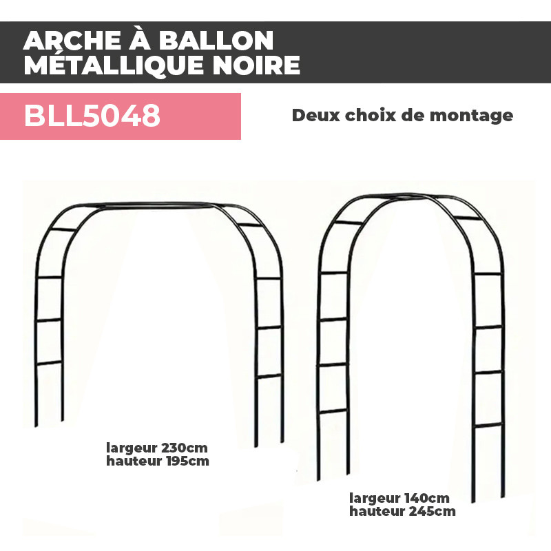 BL48 Arche à Ballon - Métallique Noire