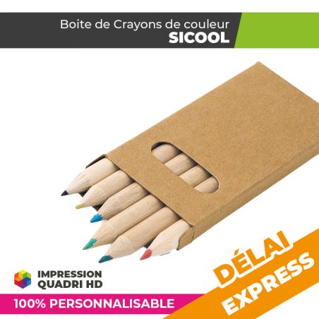 Boîte de crayons de couleur Personnalisée | SICOOL