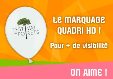 Ballon personnalisé avec marquage logo quadri